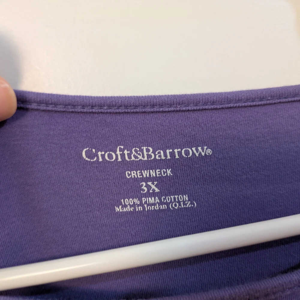 🔴 croft & barrow Lavender Short Sleeve Women's Tee - Picture 2 of 9